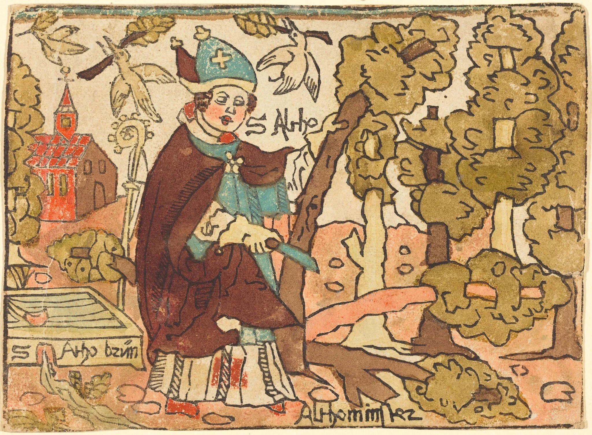 Saint Alto, by German 15th Century, ink, 1500