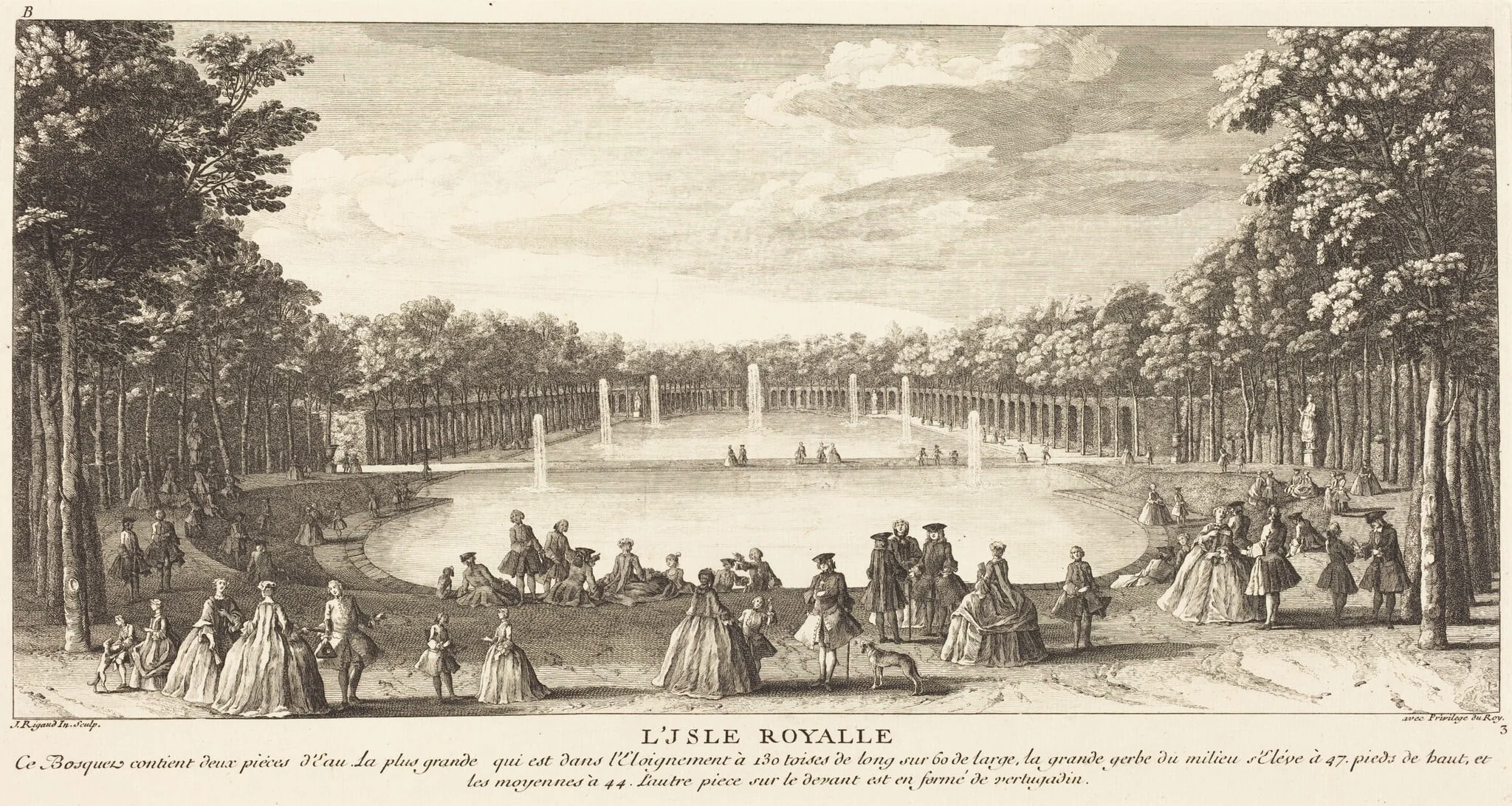 L'Isle Royalle, by Jean-Baptiste Rigaud, ink, 1746
