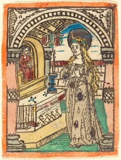 The Virgin in a Robe Embroidered with Ears  of Corn