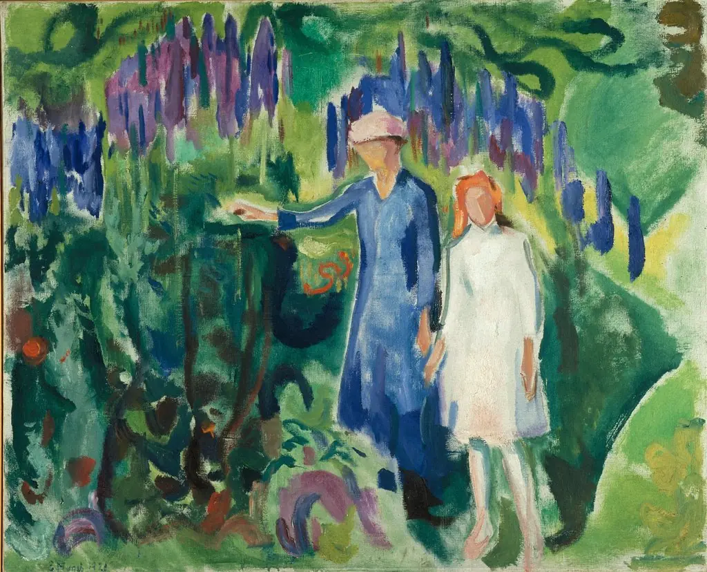 Mother and Daughter in the Garden