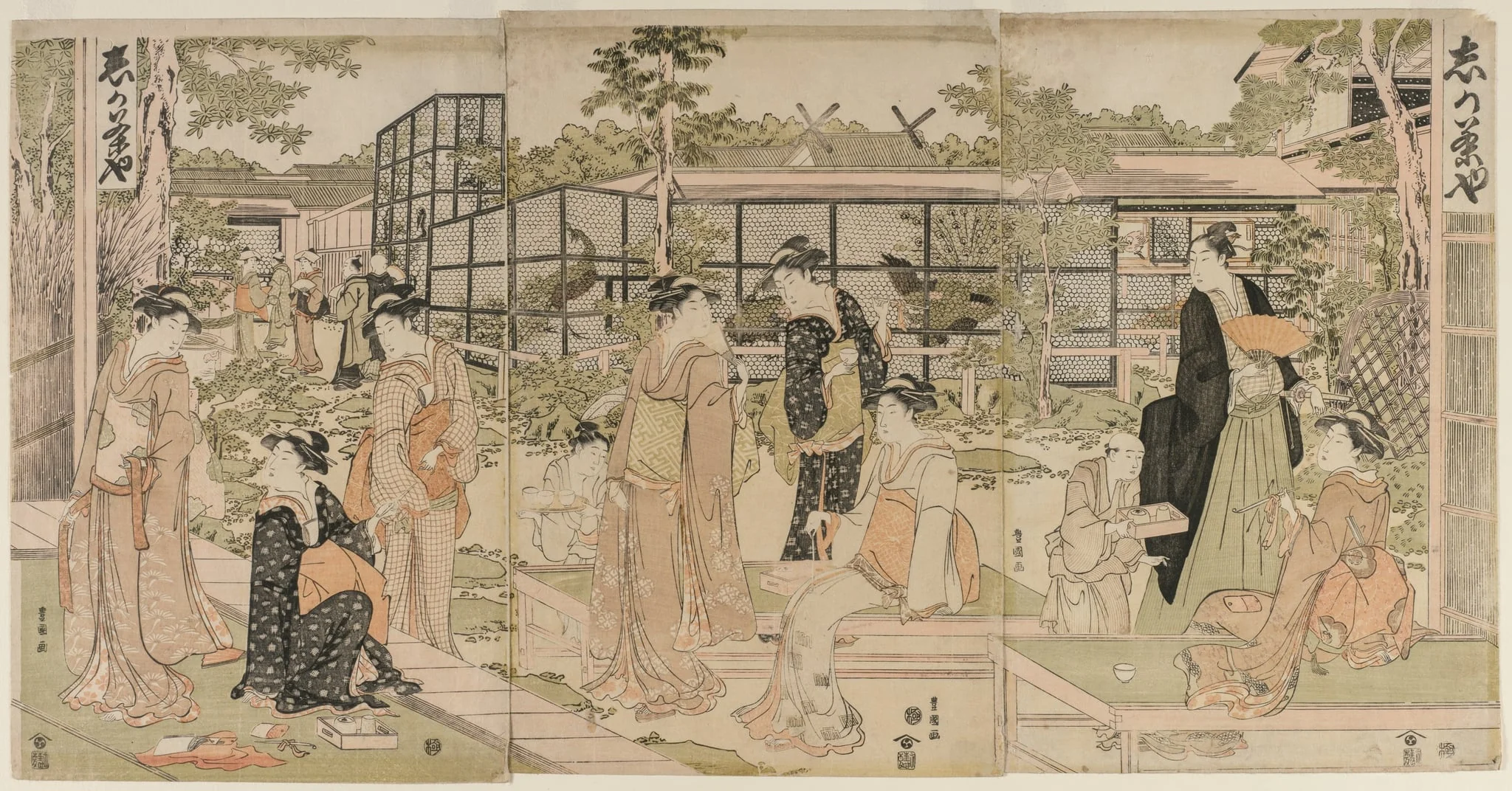 The Shika Teahouse, by Utagawa Toyokuni I, 1794