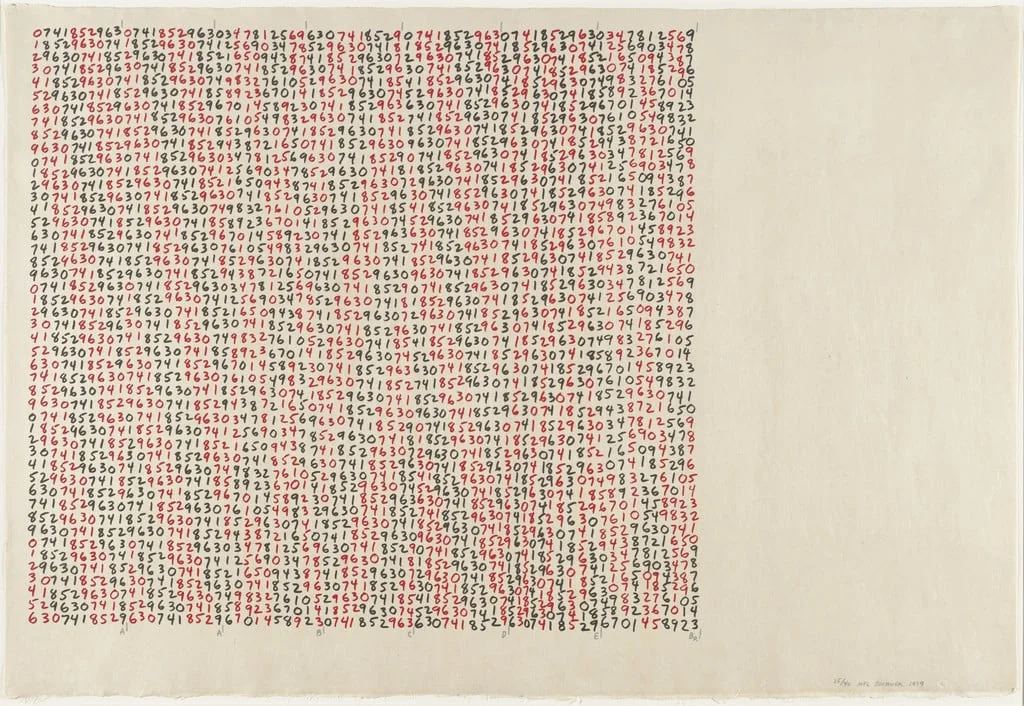 Untitled, by Mel Bochner, ink, 1979