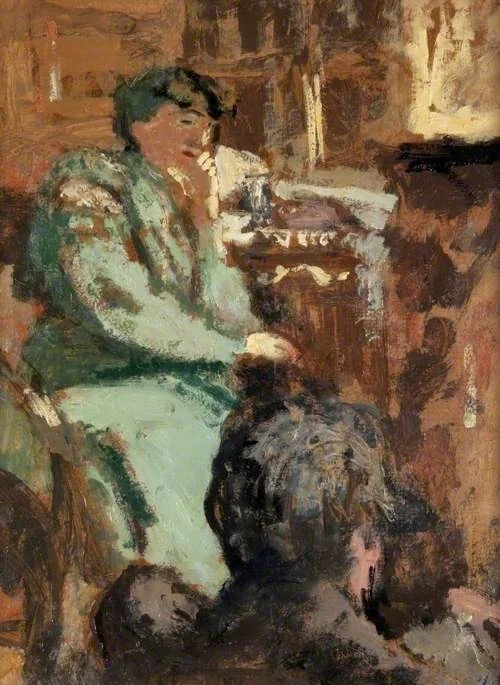 Lady in Green, by Édouard Vuillard, oil, 1905