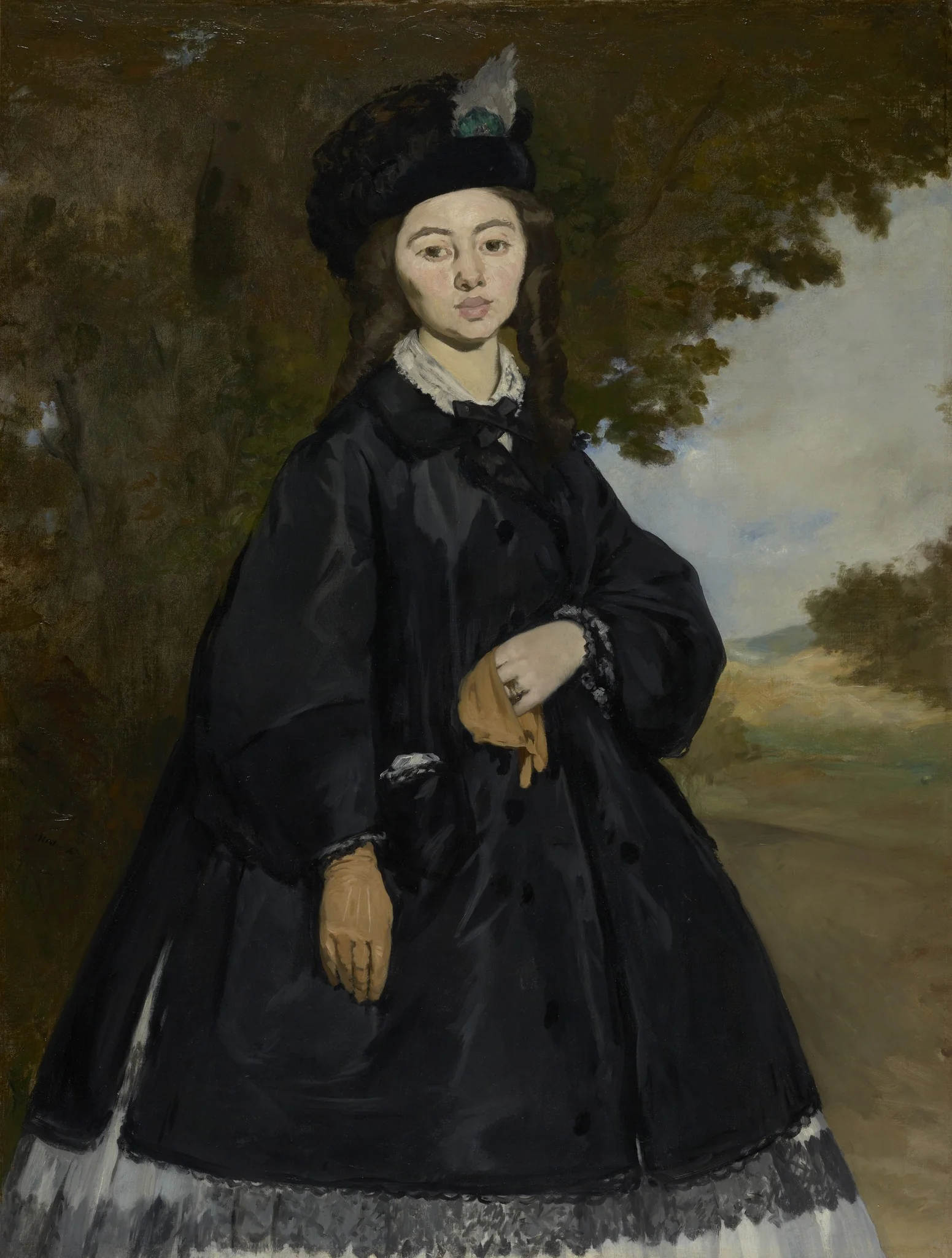 Portrait of Madame Brunet, by Edouard Manet, oil, 1860