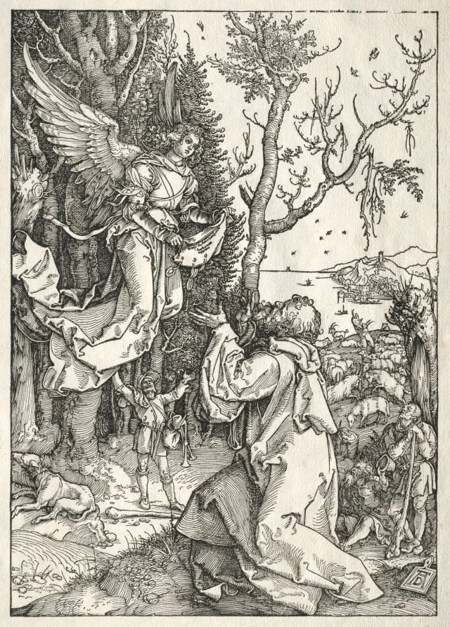 Life of the Virgin:  Joachim and the Angel, by Albrecht Dürer, 1504