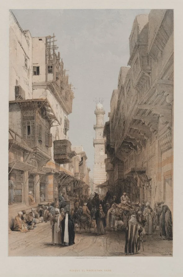 Egypt and Nubia, Volume III: Mosque el Mooristan, Cairo, by Louis Haghe, 1849