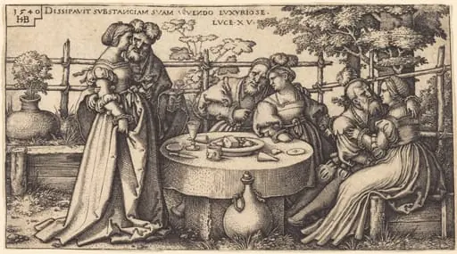 The Prodigal Son Wasting His Fortune