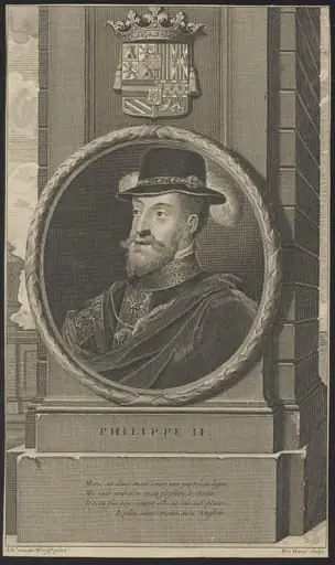 Portrait of Philips II, king of Spain