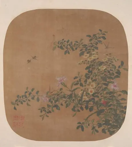 清   佚名   蜂舞花叢   册頁|Flowers and Bees