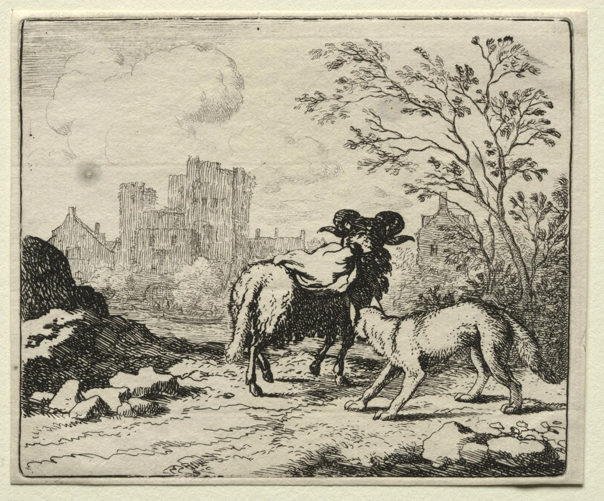 Reynard the Fox:  Reynard Sends a Packet to the Lion, by Allart van Everdingen, 1662