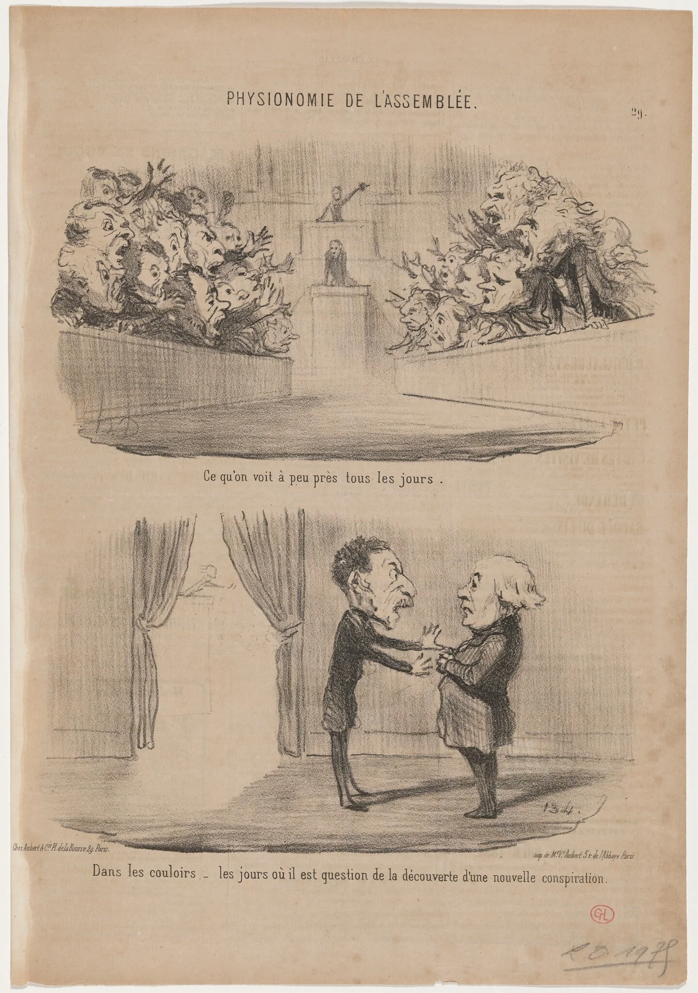 Ce qu'on voit a peu près tous les jours, by Honoré Daumier, ink, 1850