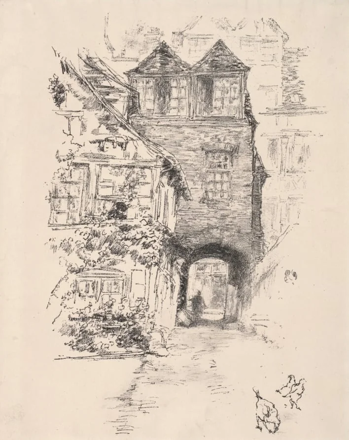 The Priest's House, Rouen, by James McNeill Whistler, 1894