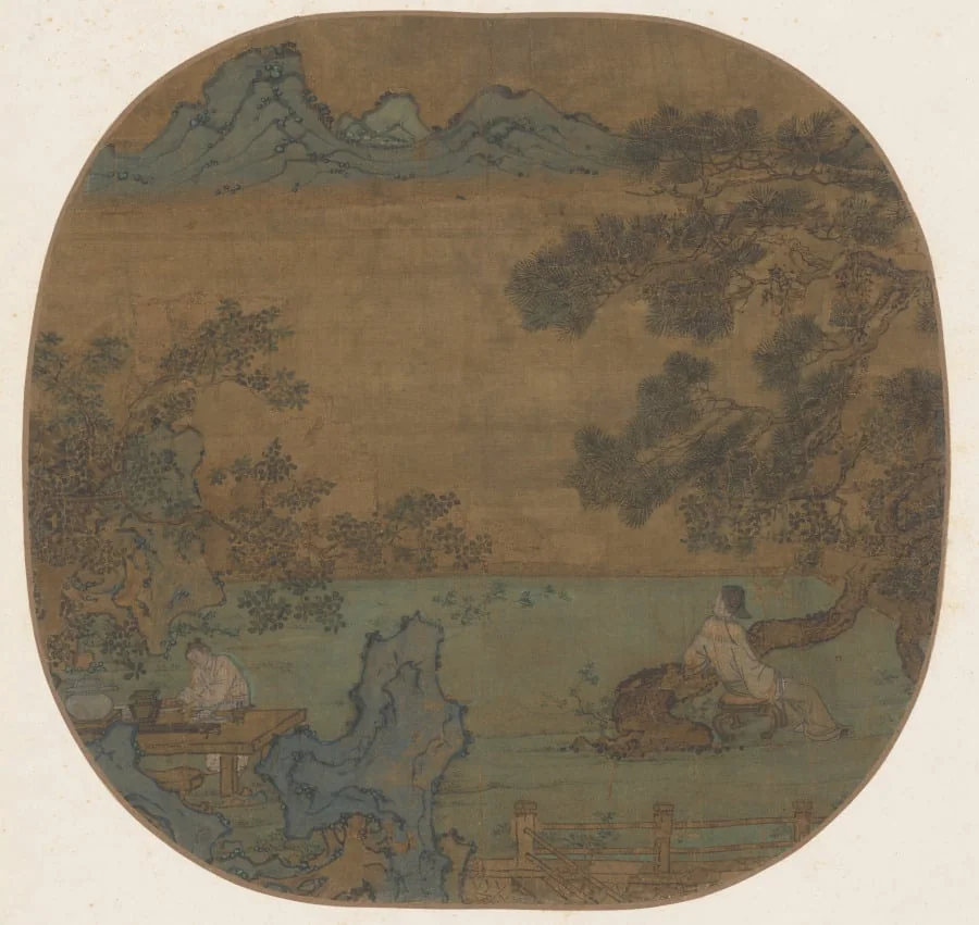 Landscape with Poet Tao Yuanming (365–472 CE), by Unknown, unspecified, 1350
