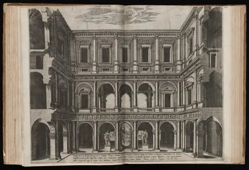Section of the Courtyard of Palazzo Farnese