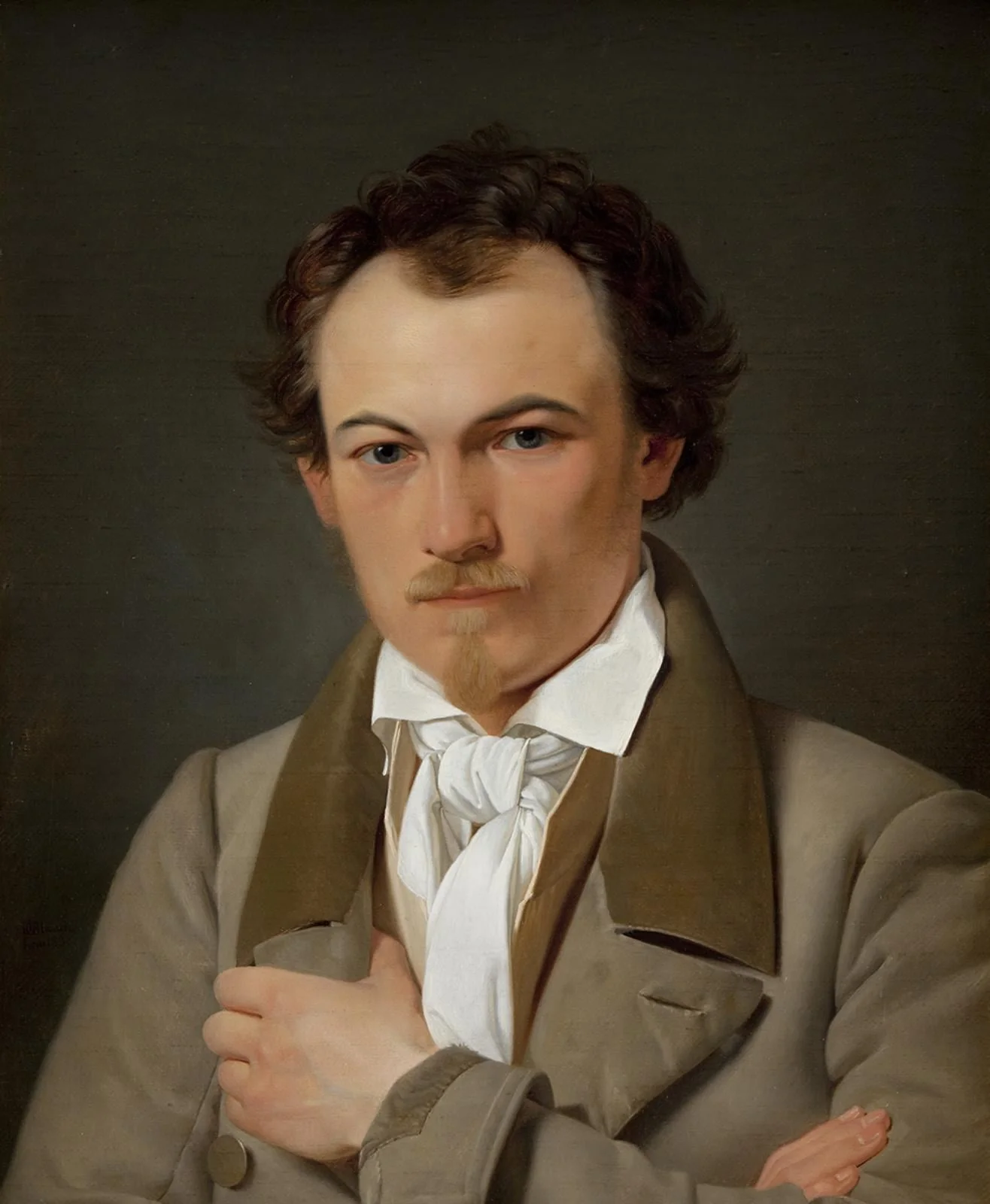 Portrait of the Scene Painter Troels Lund, by Unknown, unspecified, 1831