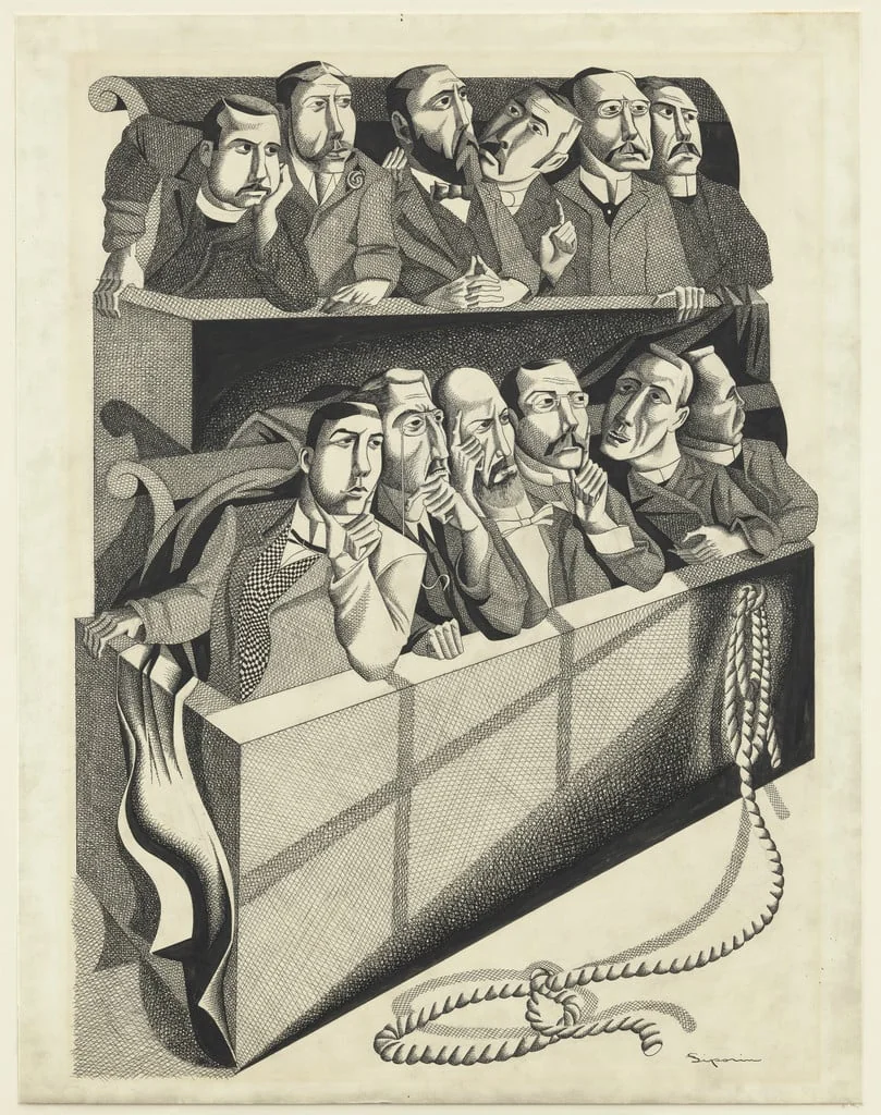Untitled, by Mitchell Siporin, graphite, 1935