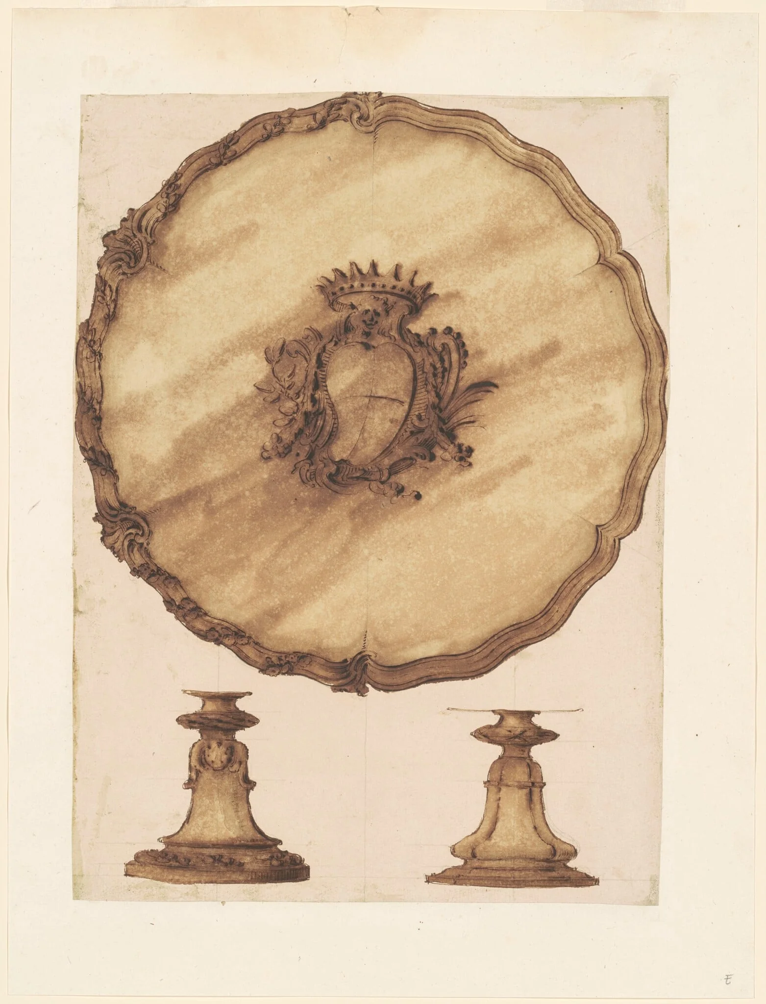 A Salver and an Openwork Base