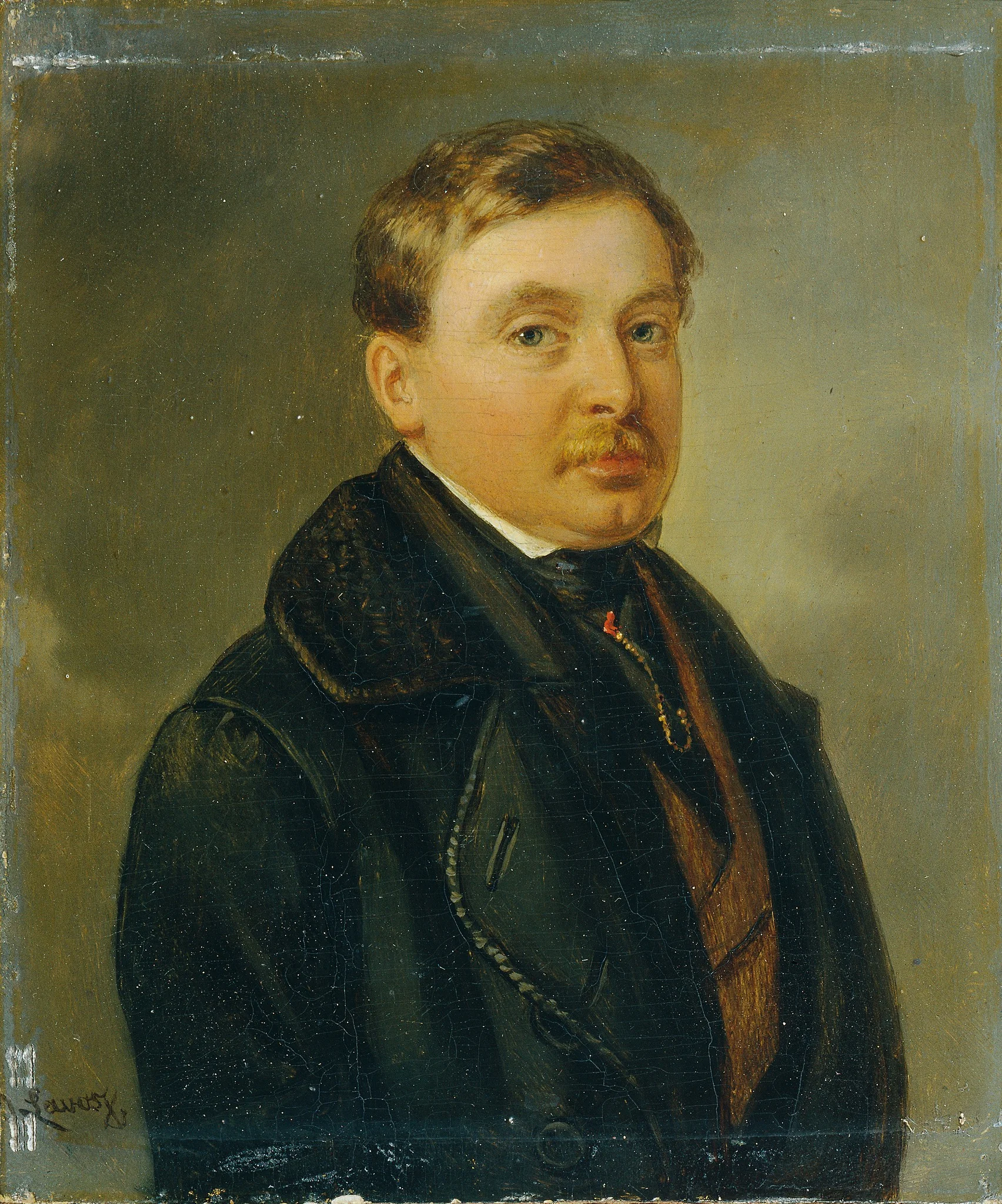 Der Maler Josef Feid, by Josef Lavos, oil, 1837