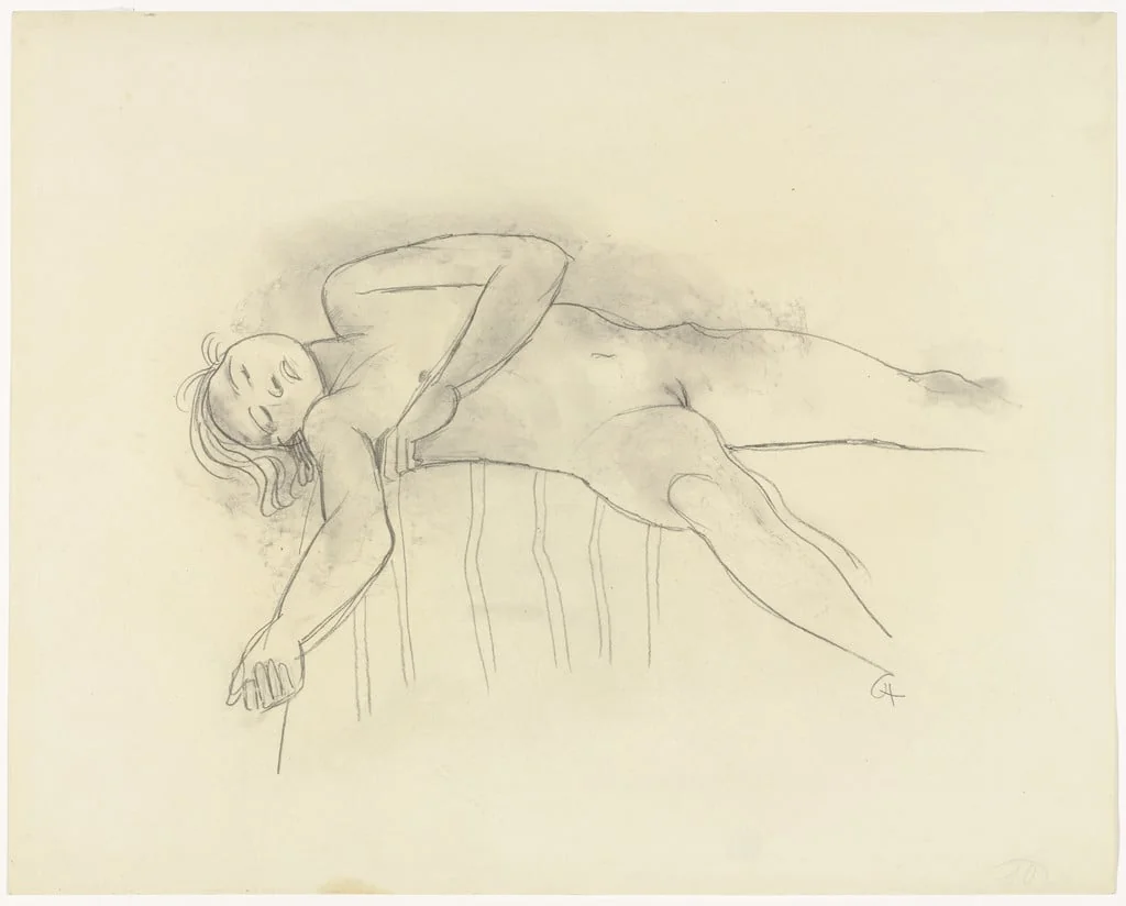 Untitled, by Karl Hofer, graphite, 1948