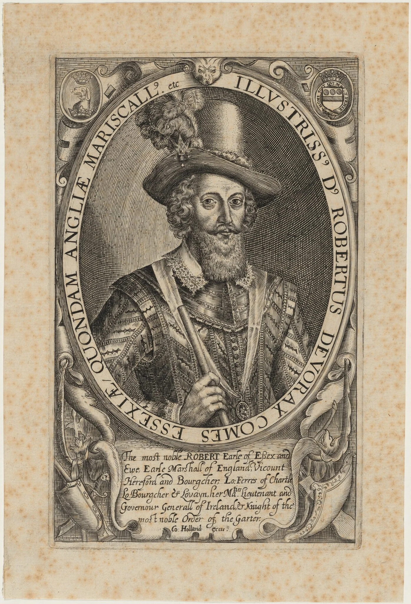 Robert Devereux, Second Earl of Essex, by Unknown 19th Century, ink, 1850