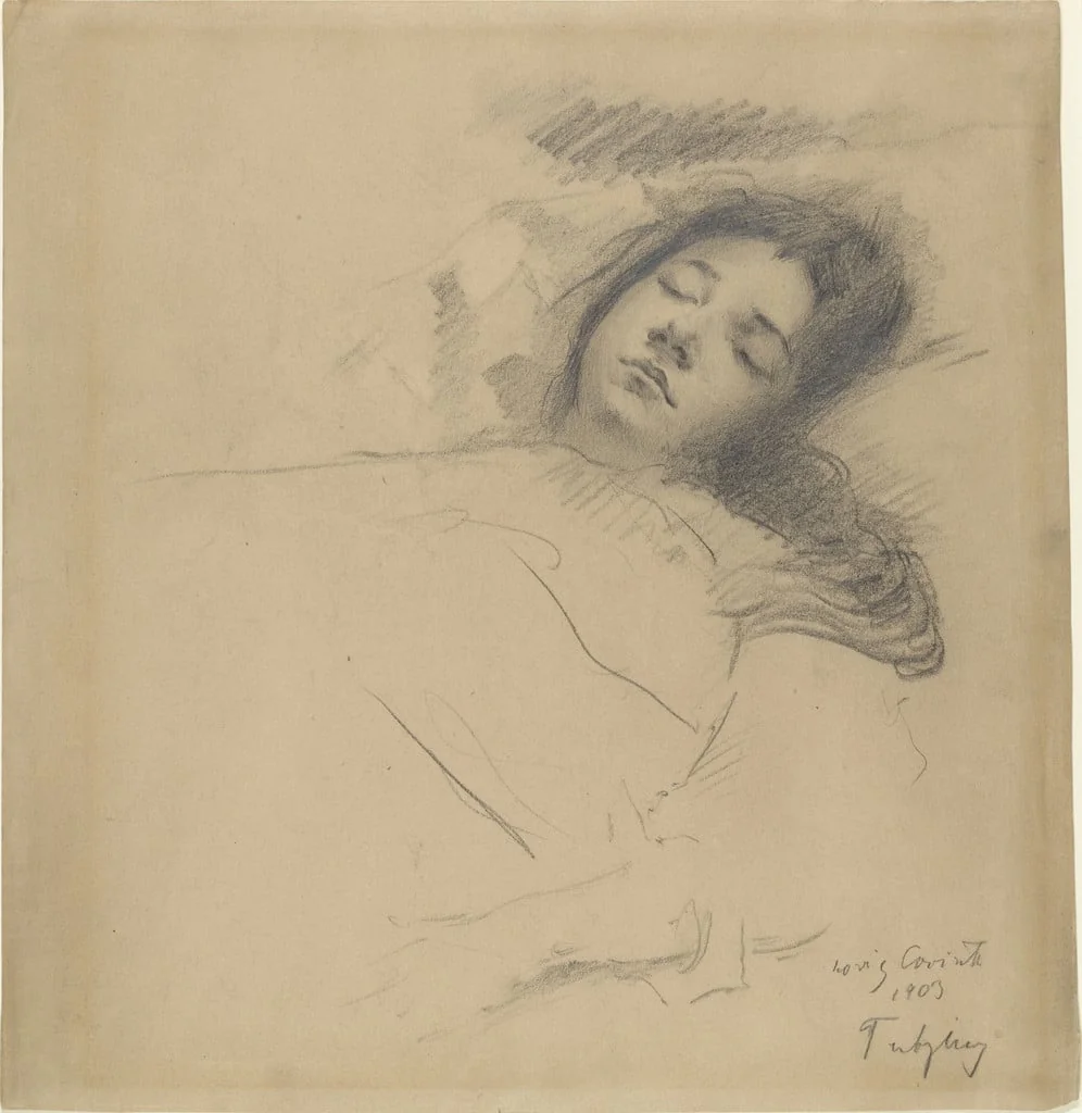 Untitled, by Lovis Corinth, graphite, 1902