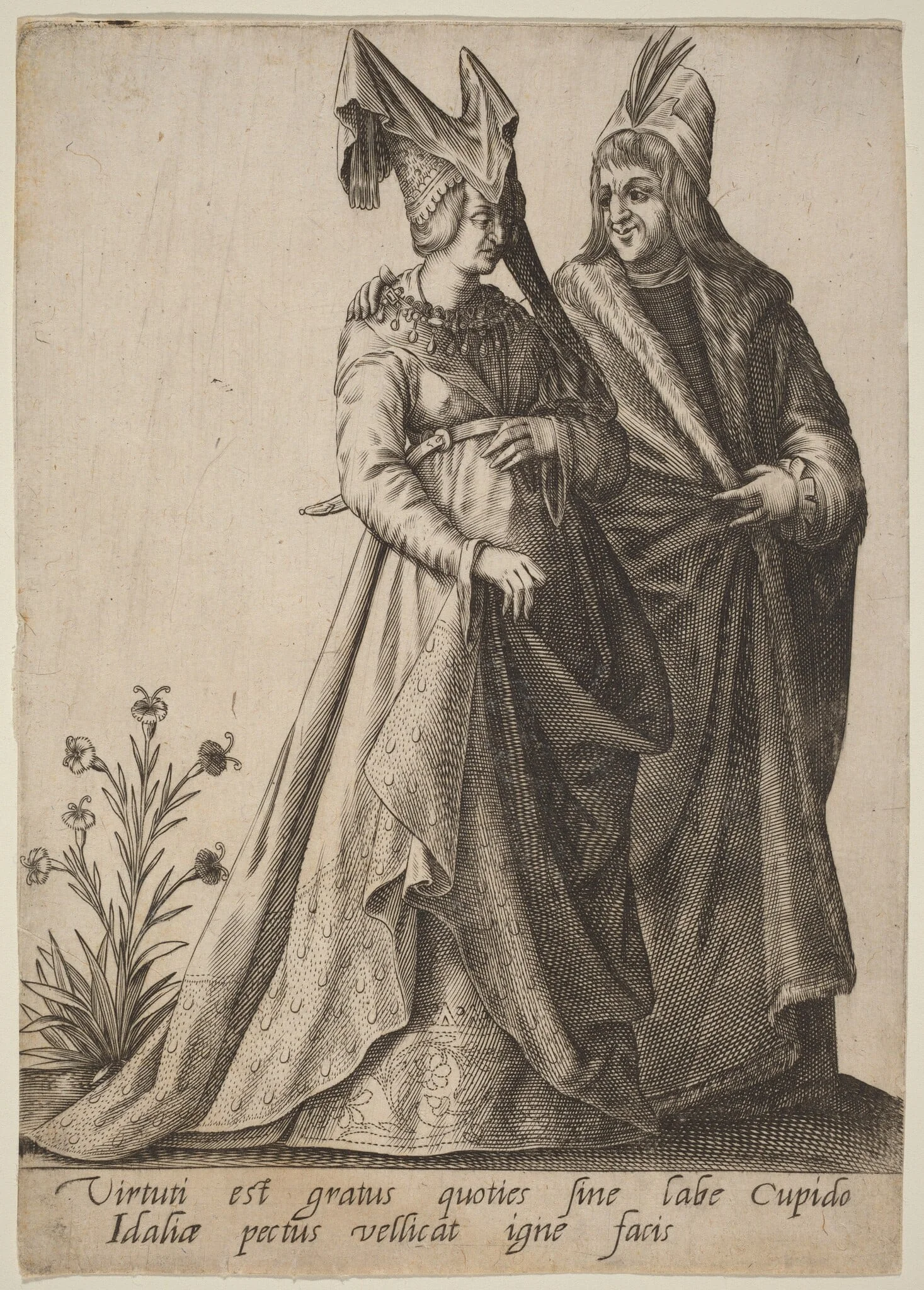 Virtui est gratus quoties..., by Robert Boissard, ink, 1597