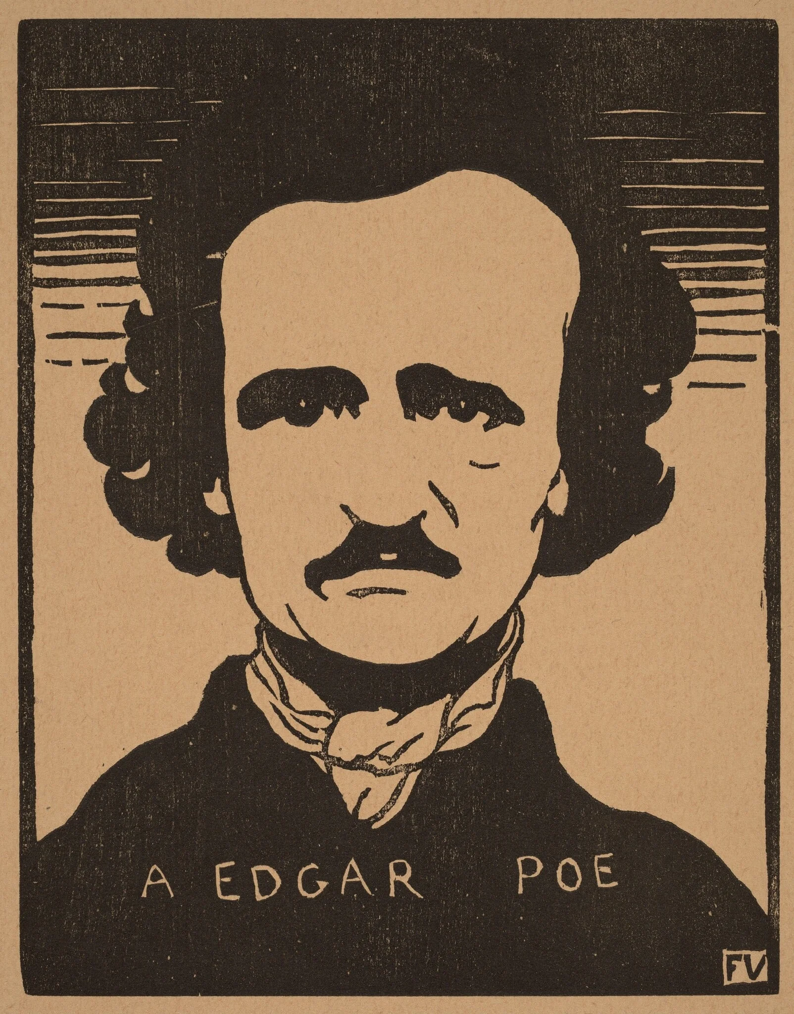 A Edgar Poe, by Félix Vallotton, ink, 1894