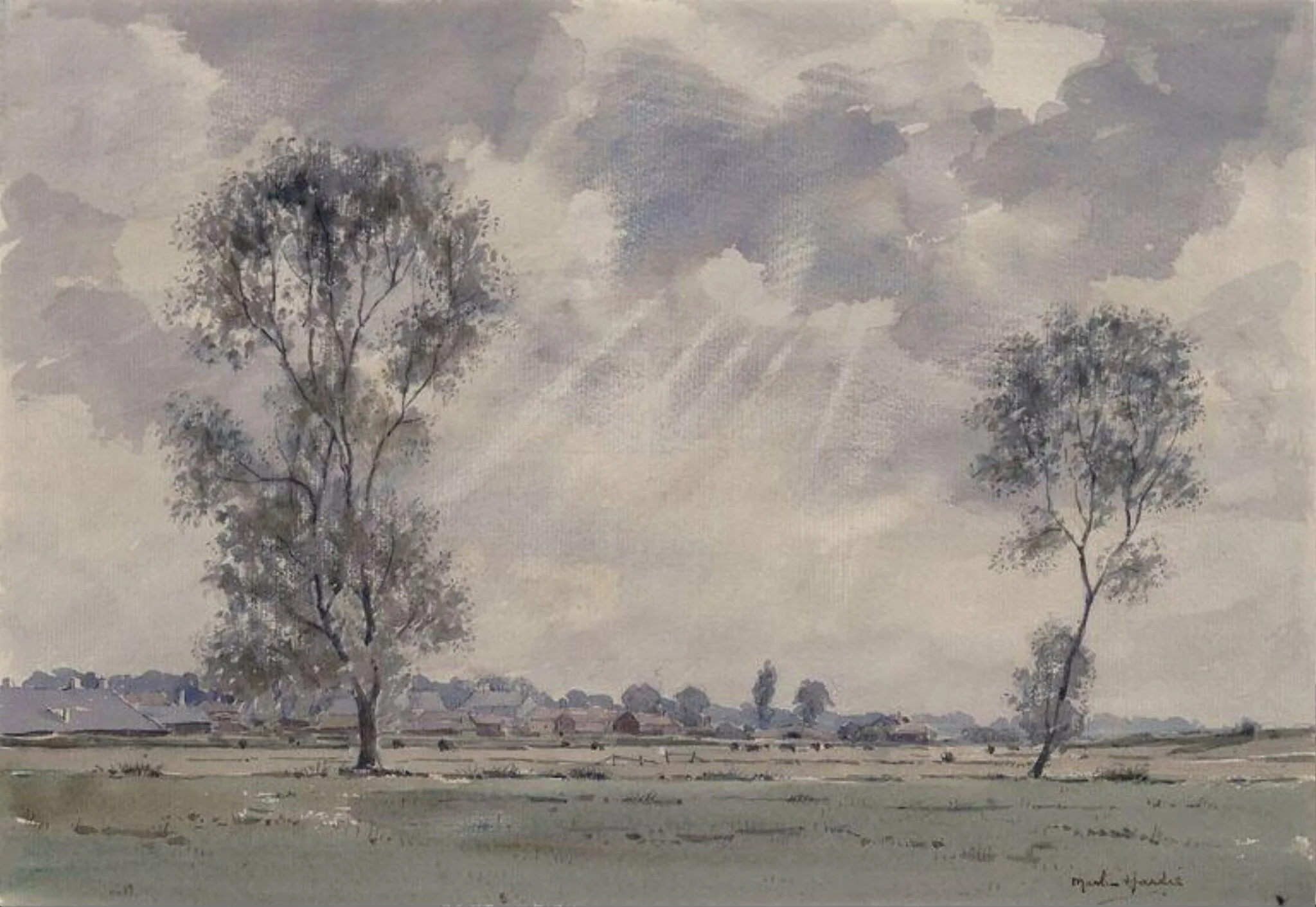 Near Snape Mill, by Martin Hardie, watercolor, 1934