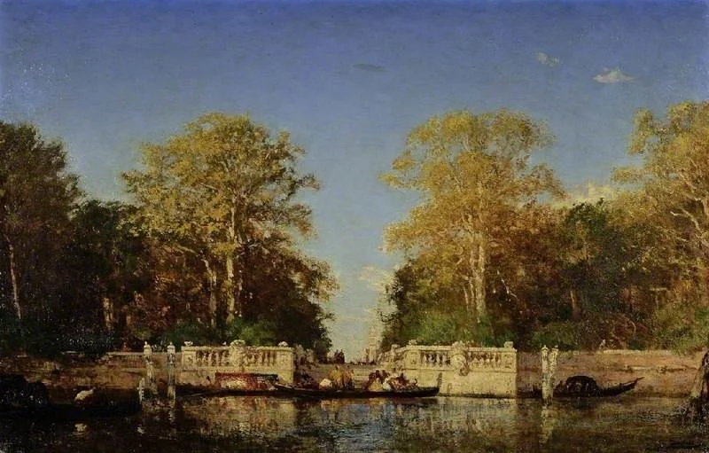 A view in Venice, by Félix Ziem, oil, 1871