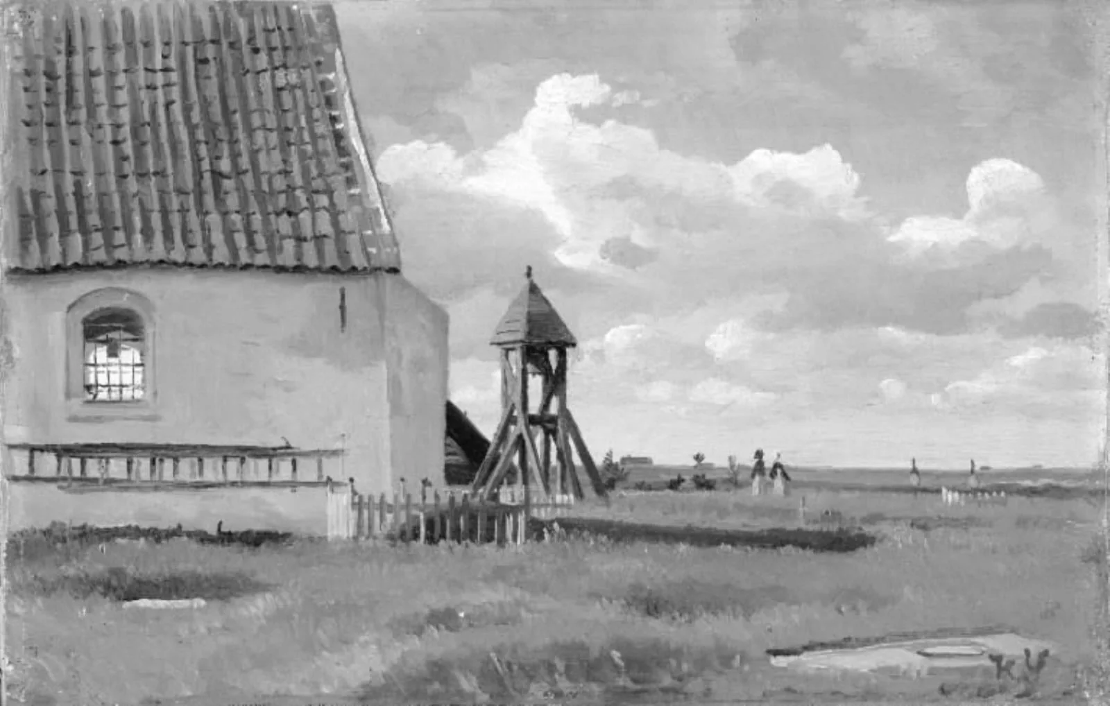 Nørre Vium Church, Western Jutland, by Unknown, 1850