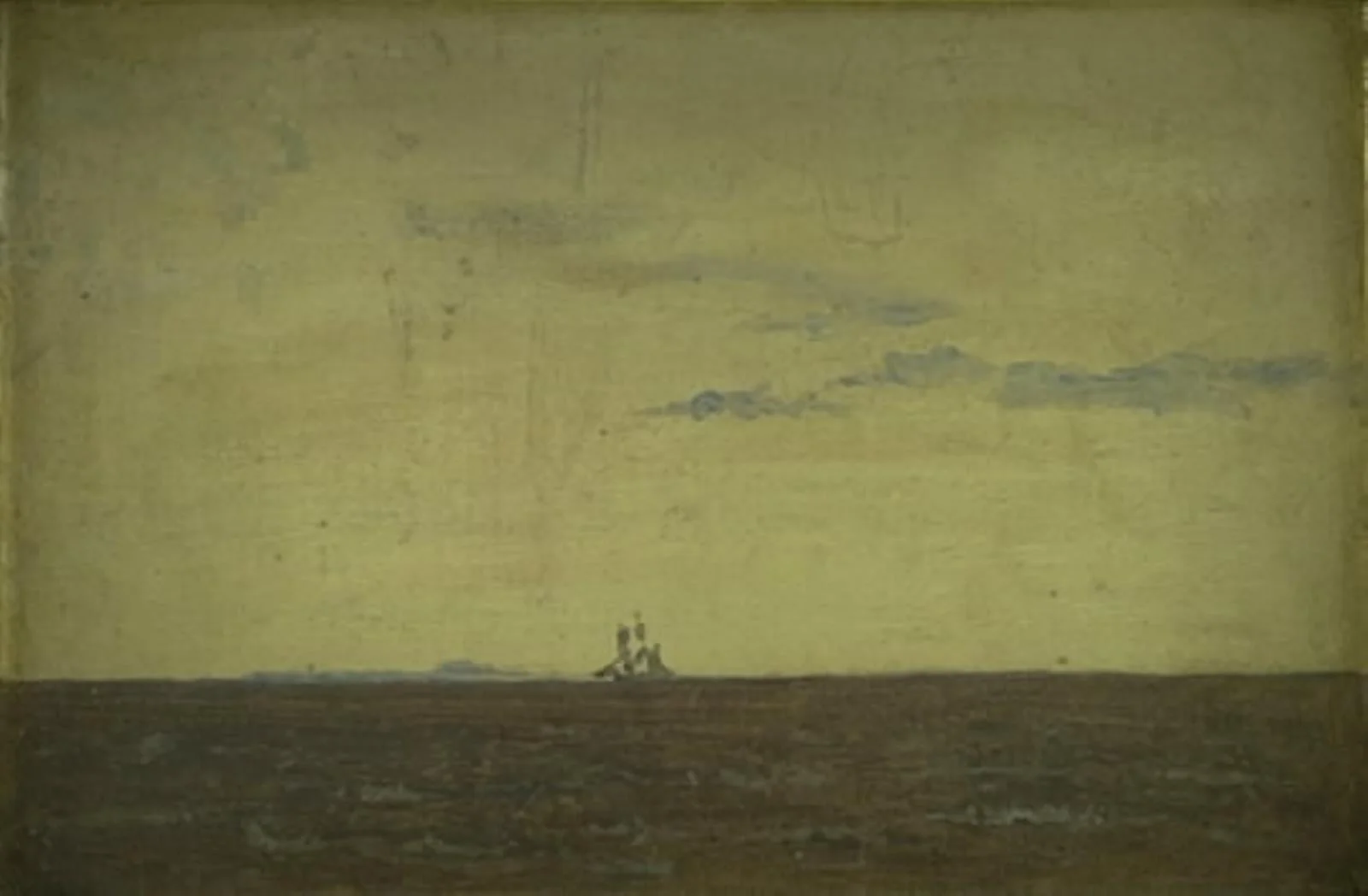 Seascape. Sky at Sunset, by Unknown, 1837