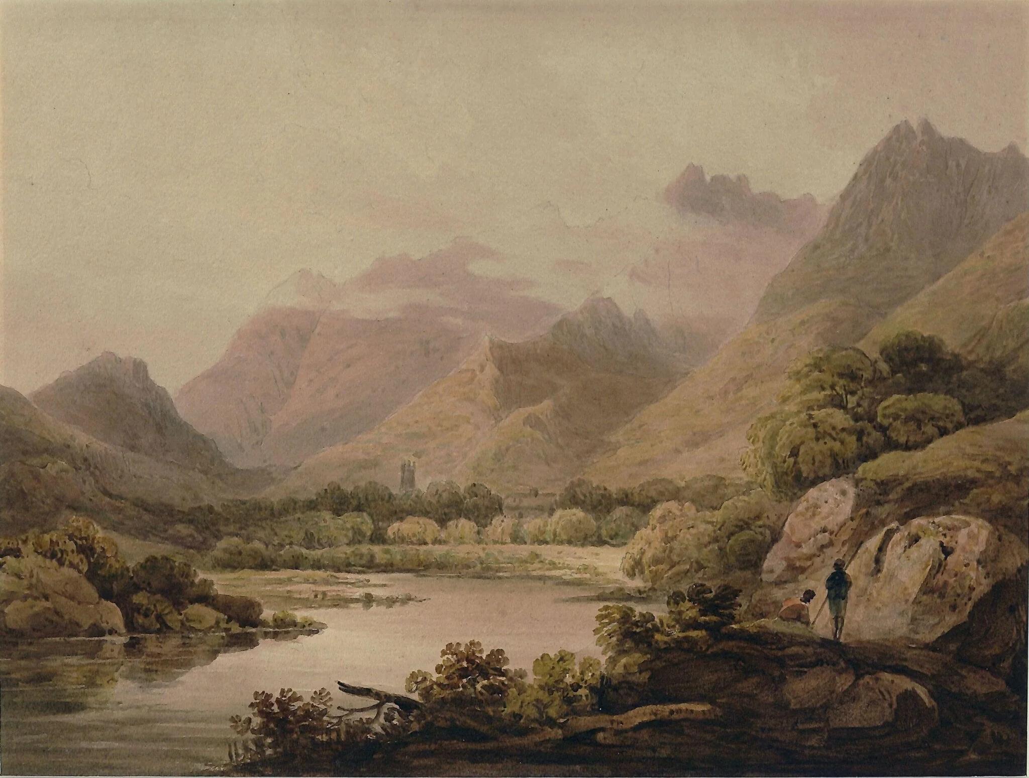 Ghirimeer on the Upper Lake of Killarney, by Francis Nicholson, watercolor, 1773
