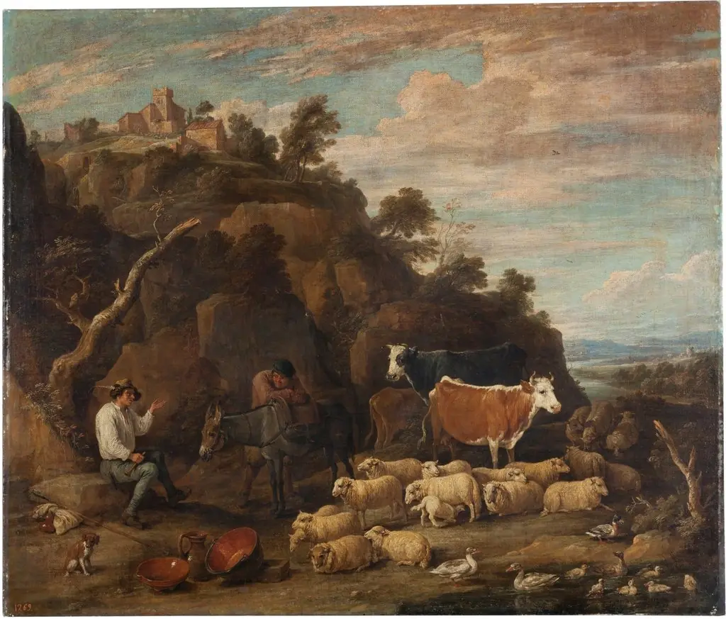 Peasants conversing