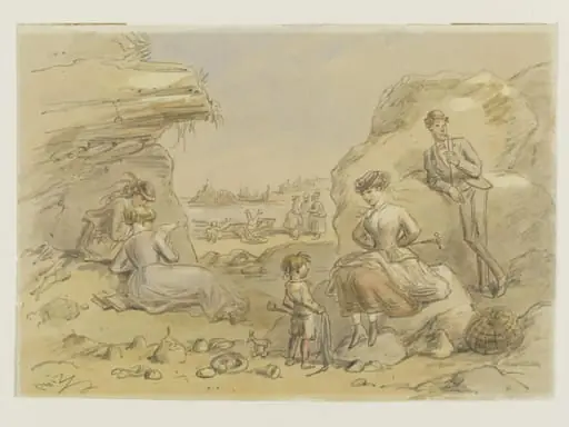 A beach scene