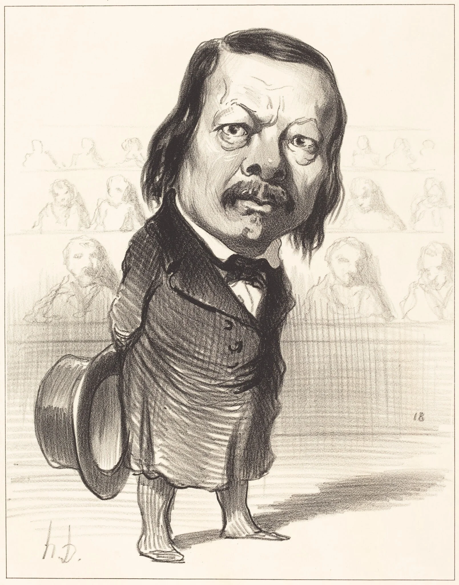 Ferdinand Flocon, by Honoré Daumier, ink, 1849