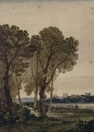 Landscape with church