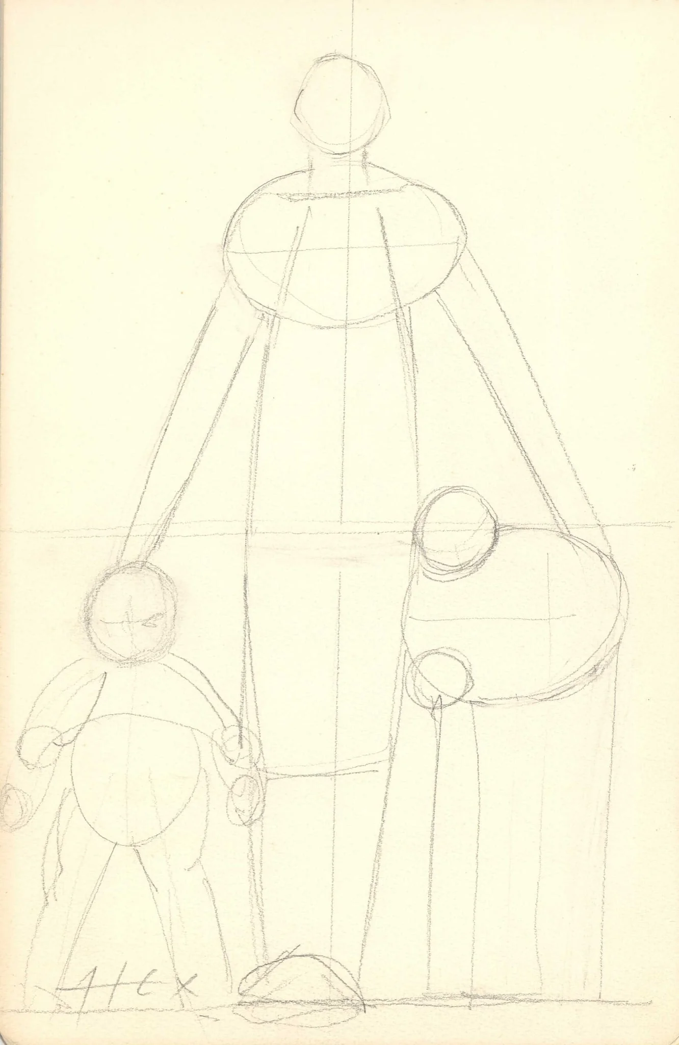 Λεύκωμα Canson με σκίτσα, by Alex Mylona, 1970
