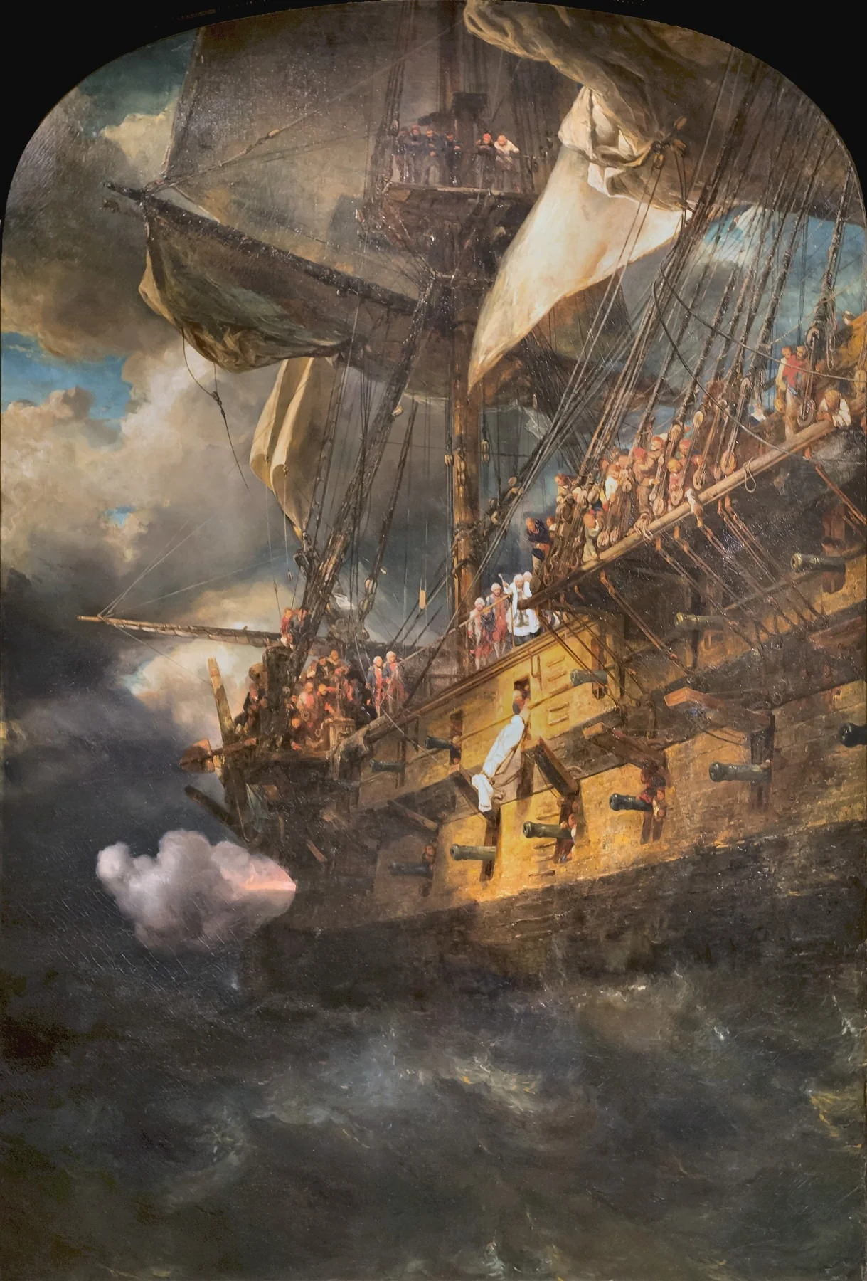 Funérailles d’un officier de marine sous Louis XVI, by Eugène Isabey, oil, 1836