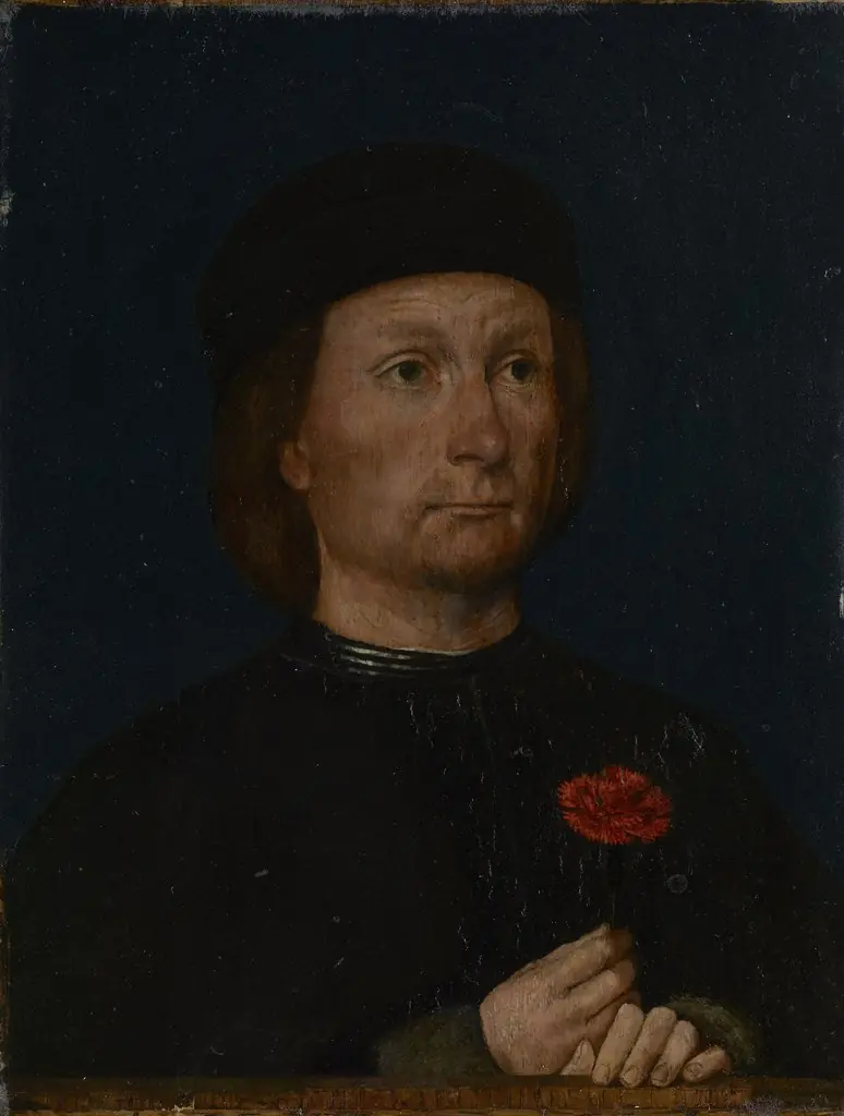 Portrait of a Man with a Pink