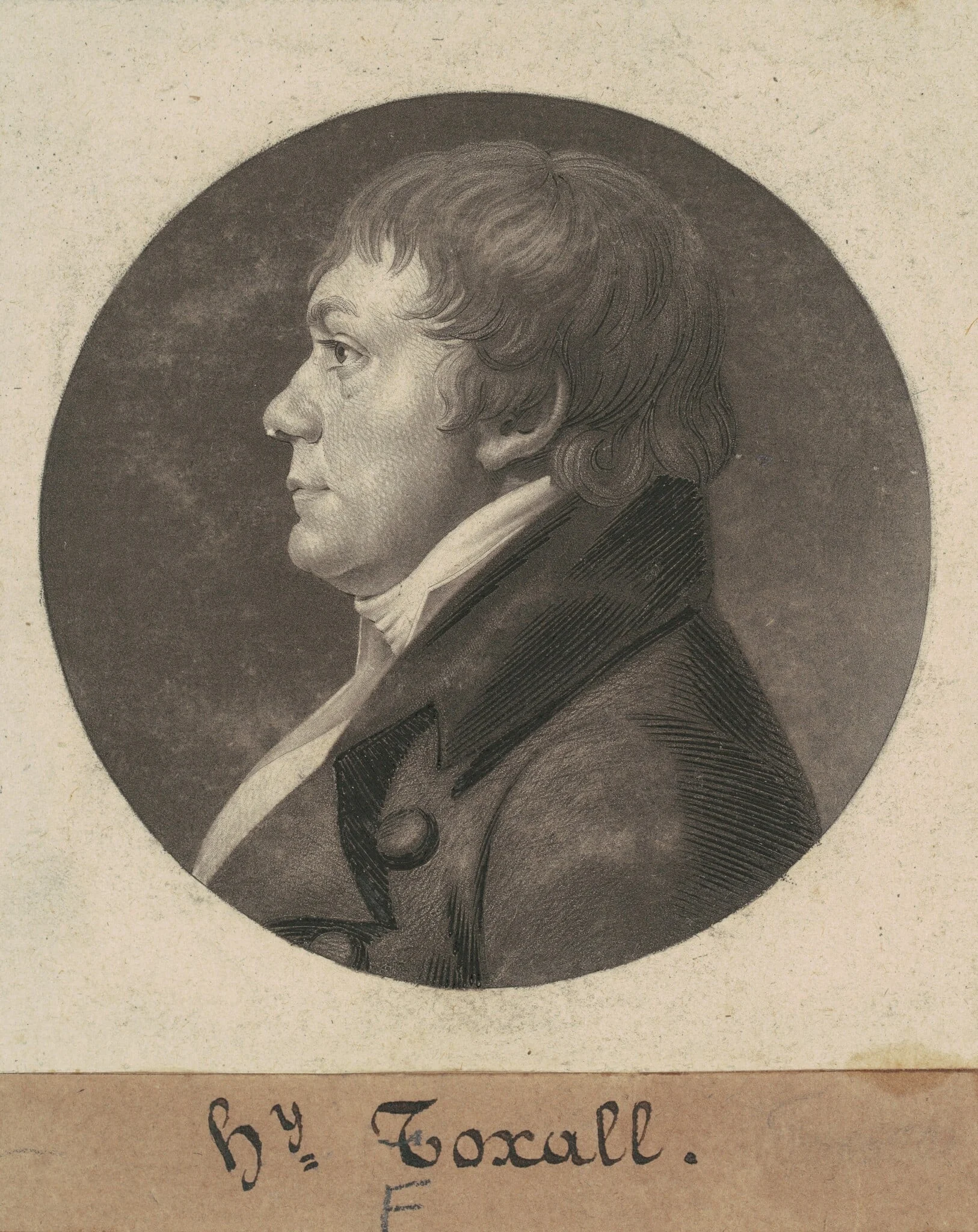 Henry Foxall, by Charles Balthazar Julien Févret de Saint-Mémin, ink, 1806