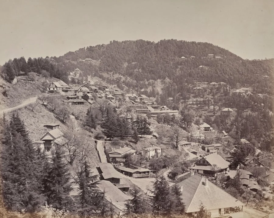 Shimla. Houses of European Residents, Looking East