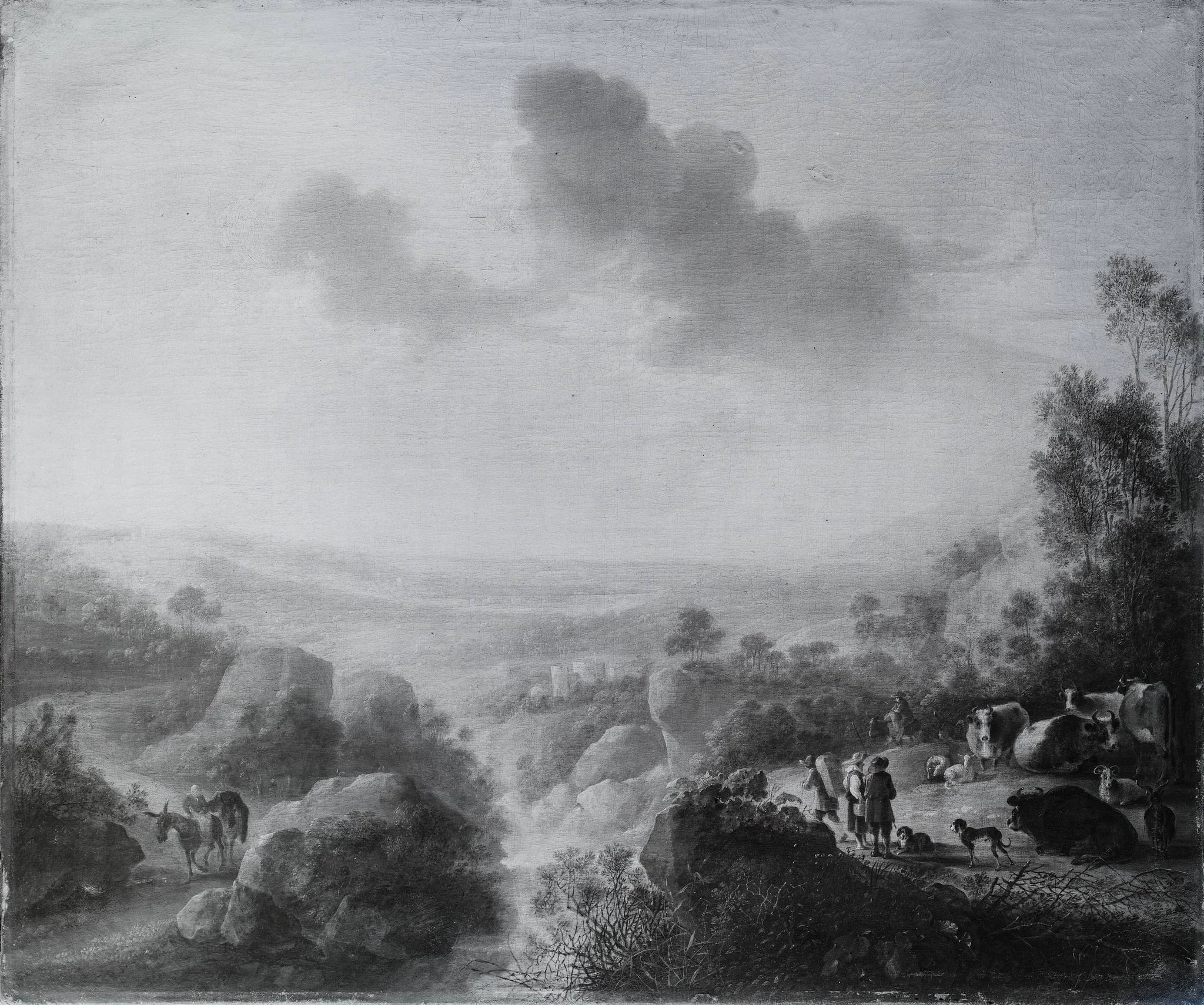 Landscape with Cattle by a Brook