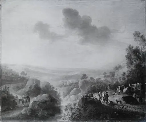 Landscape with Cattle by a Brook