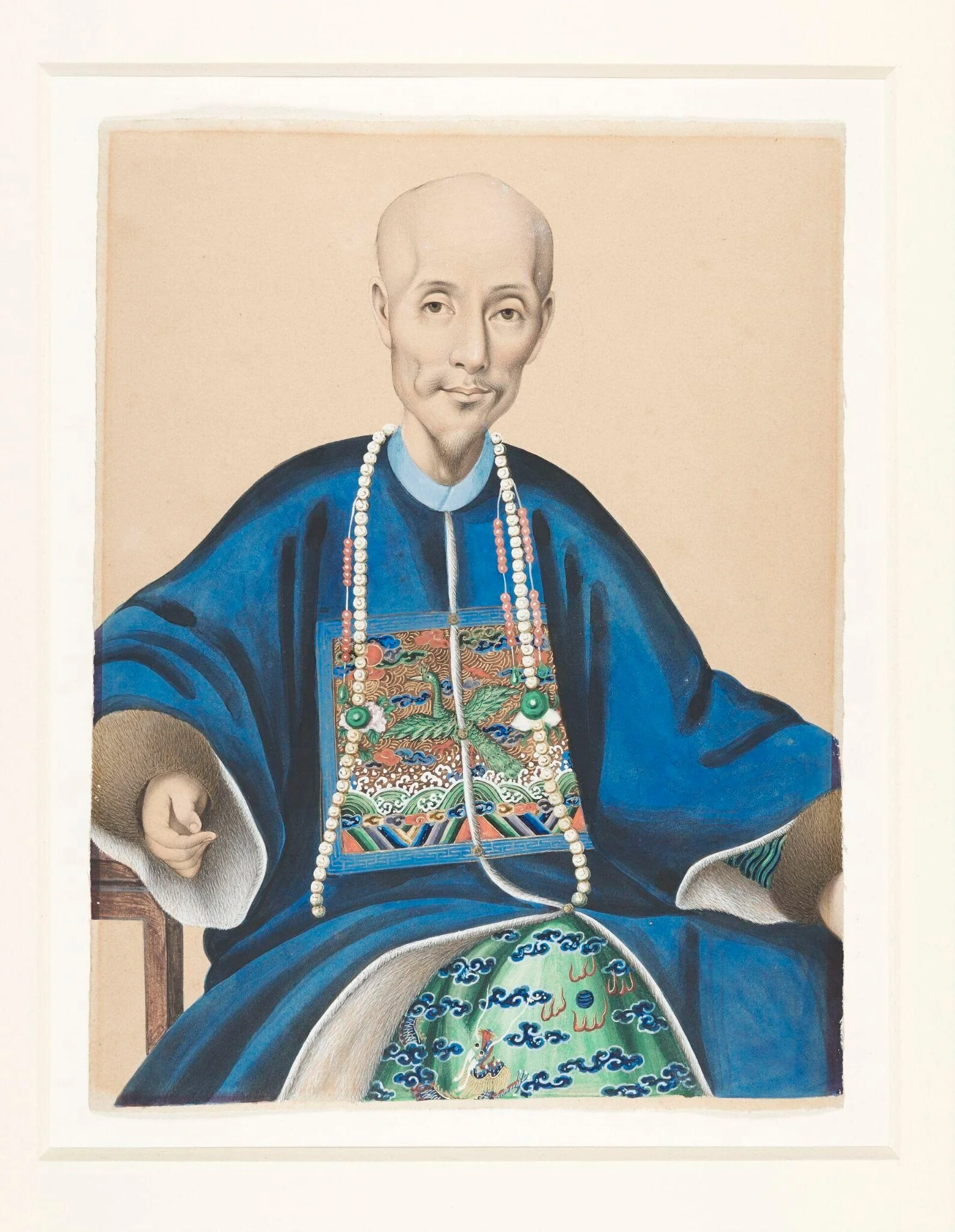Portrait of Wu Bingjian (Howqua), by Unknown, paint, 1845