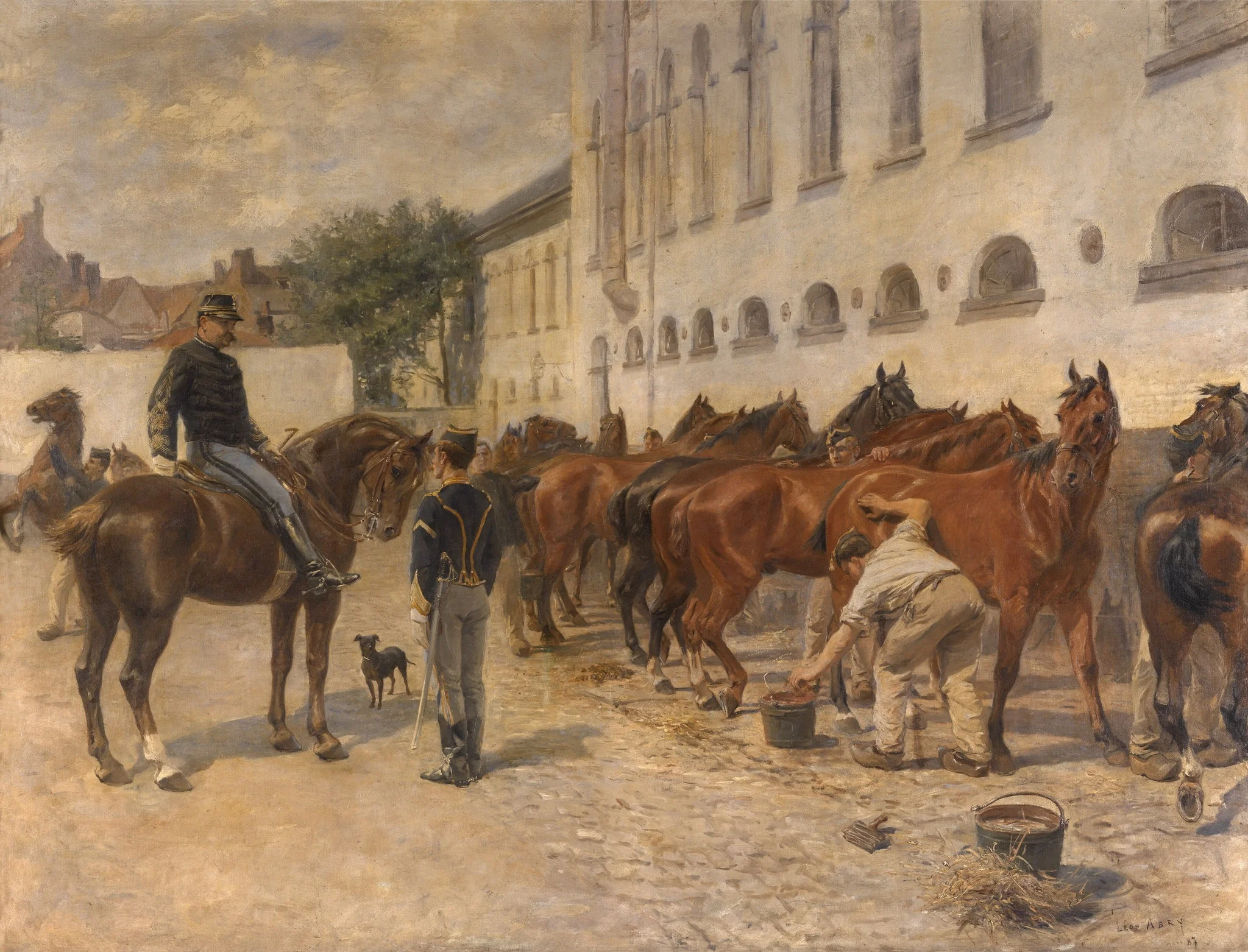 Grooming, by Léon Abry, oil, 1894