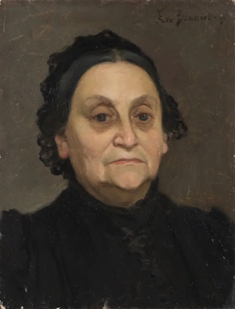 Fru Hilda Schönthal (1824-1892), förstudie till "Under kastanjen"
