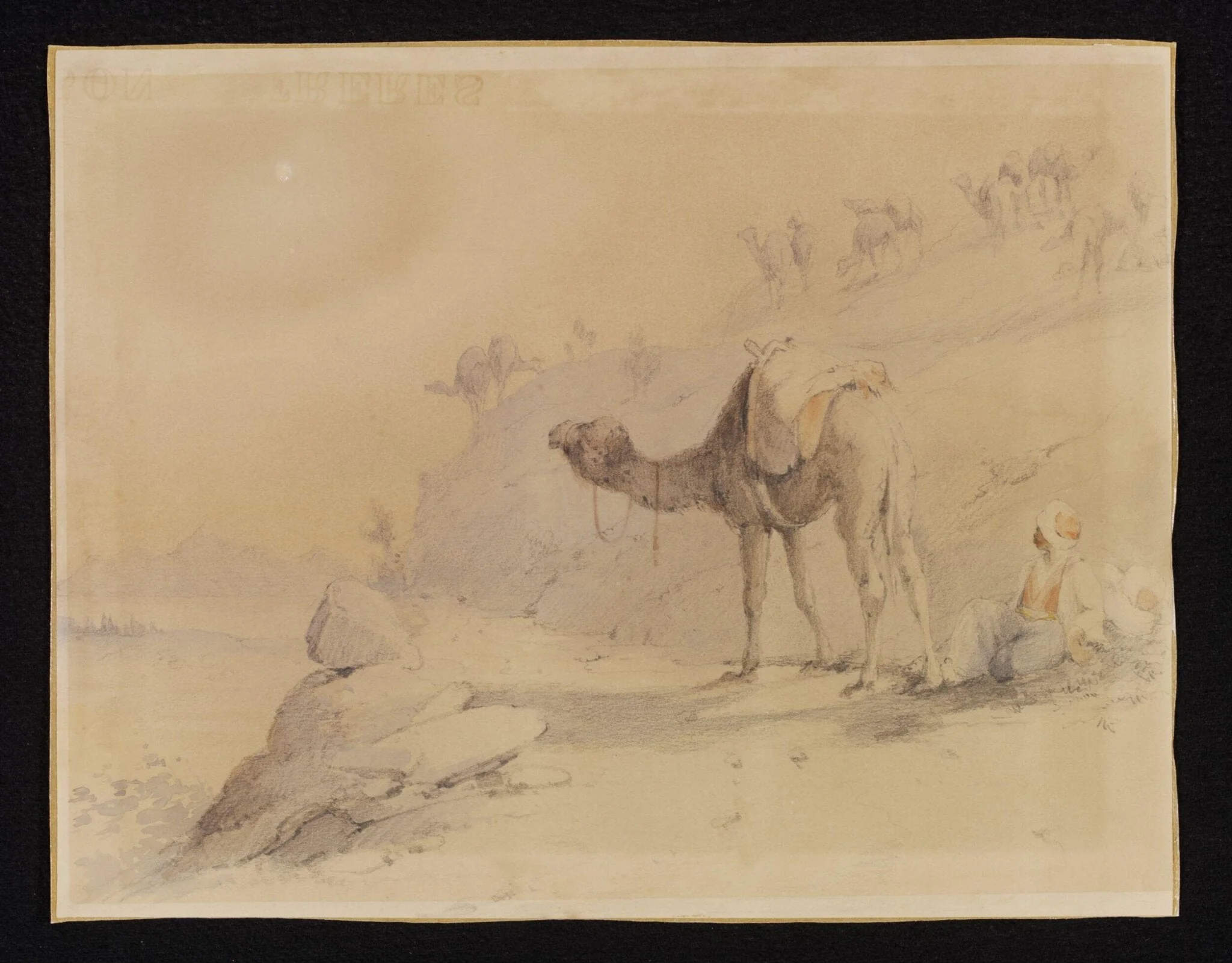 On the Road from Smyrna to Brussa, by Unknown, watercolor, 1847