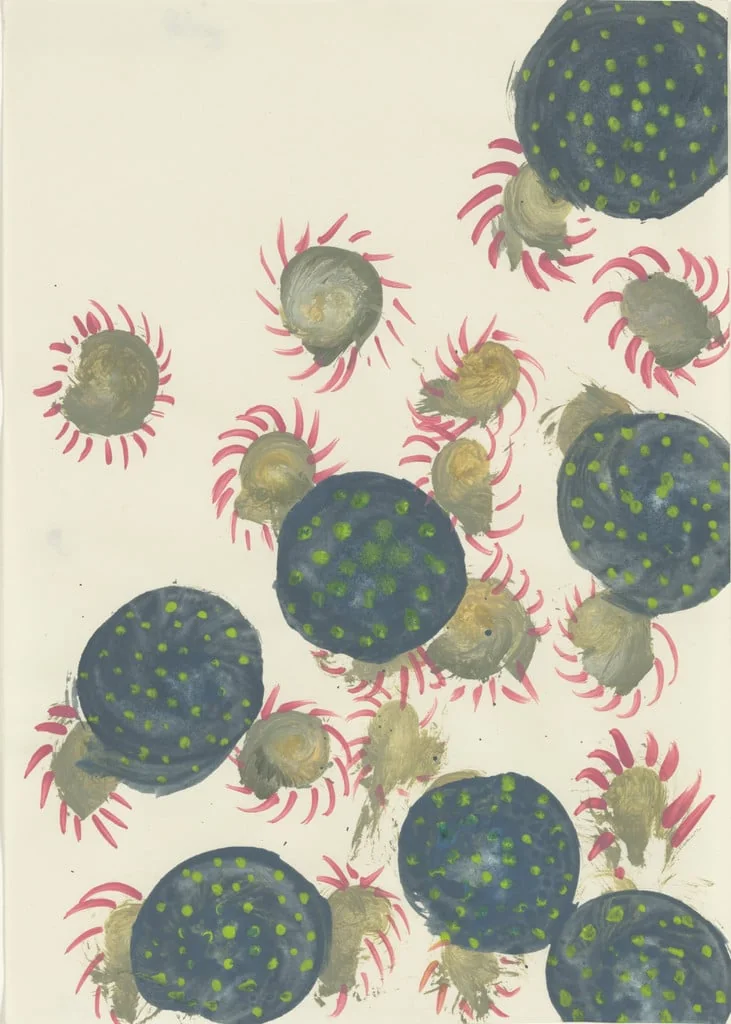 Untitled, by Tomma Abts, gouache, 1996