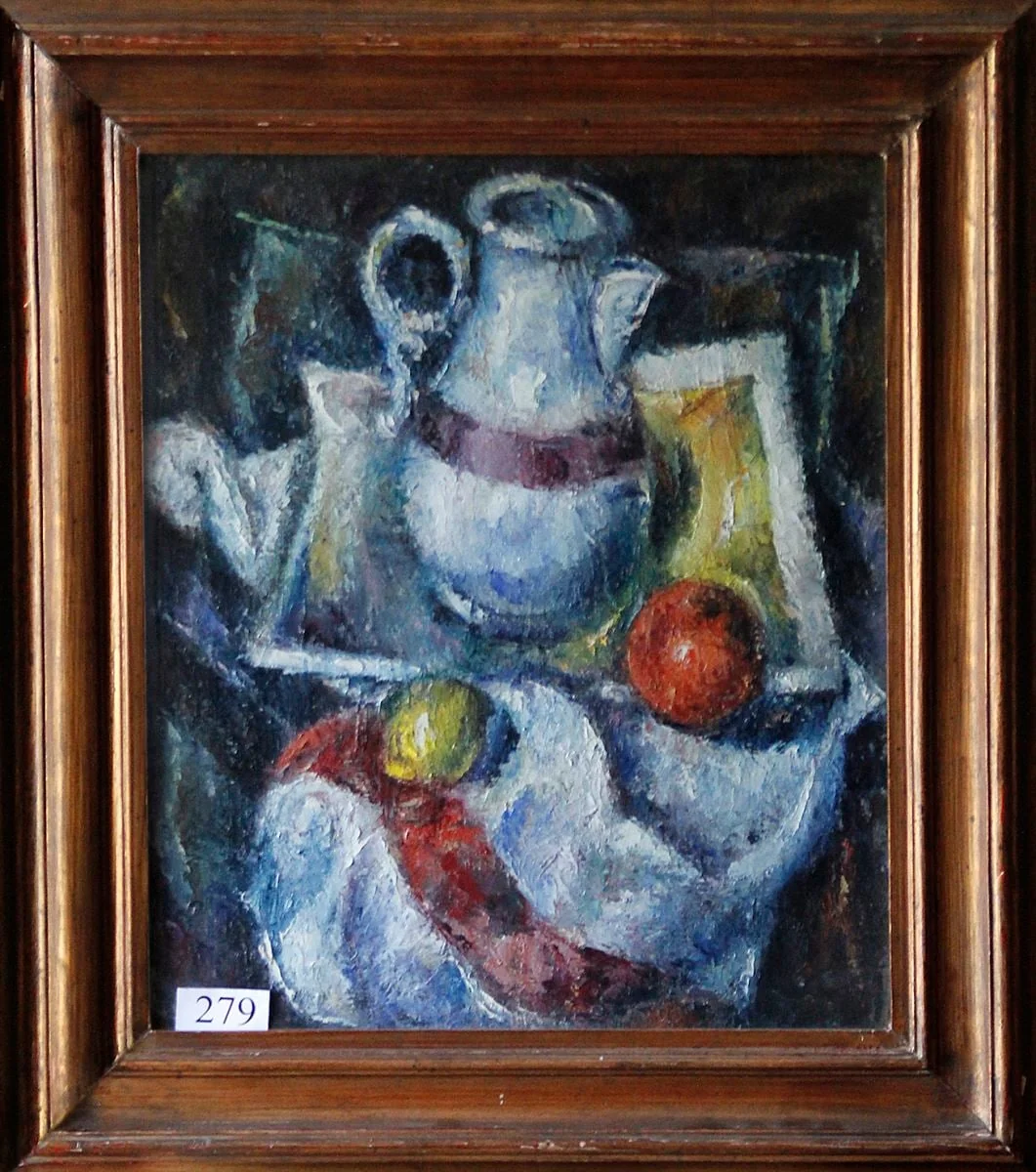 Natură moartă cu mere și ceainic, by Corneliu Michăilescu, unspecified, 1936
