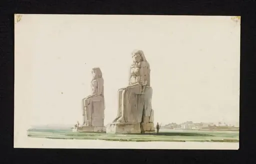 Colosses de memnon a gourna (thébes)